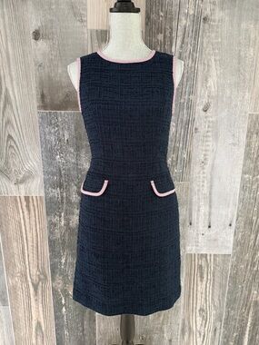 Brooks Brothers Woven Cotton Tweed Boucle Sheath Dress